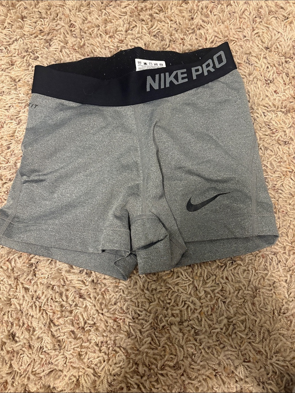 Nike Pro Gray Women's Compression Bike Shorts